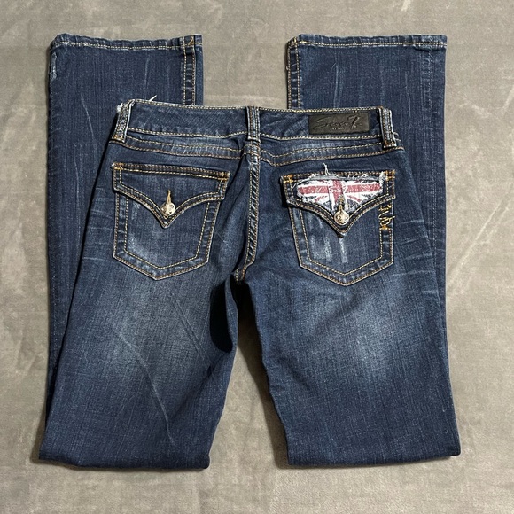 Seven7 Distressed Low Rise Bootcut Jeans! - Picture 6 of 9